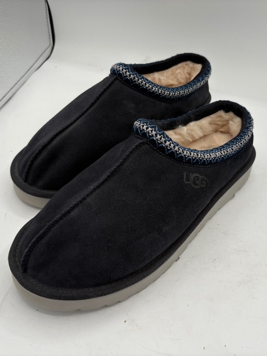 UGG Tasman Men’s Slippers 13 Navy Blue Shearling Lined Suede House Shoes 5950 - Picture 1 of 14